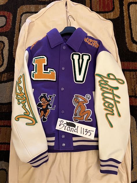 lv purple varsity jacket|lv varsity jacket pandabuy.